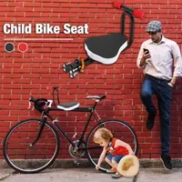 Child Bike Foldable Front Seat Metal Front Mount Baby Kid Bicycle Carrier With Handrail For Mountain Bikes Hybrid Bikes