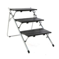 Top Selling Viable Plastic Adjustable Pet Ramp Metal Frame Pet Stairs Collapsible Foldable Handrail Non Slip