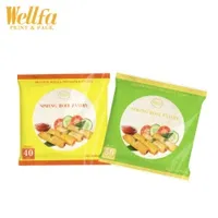 Custom Printed 3 Side Seal Frozen Empanada Samosas Fried Fish Packaging Pouch Frozen Pastry Spring Roll Food Packaging Bag