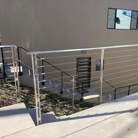 Balustrade Handrail Fence Stainless Steel Cable Railing Post Wire Cable Railing