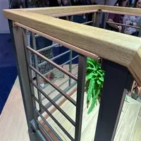 Wholesale Stainless Steel Aluminum Metal Fence Flat Top Stair Fence Handrail