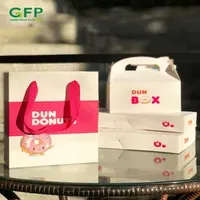 Custom Logo Printed Cavities Dessert Pastry Bakery Packaging Paper Cake Donuts Gift Food Donut Box