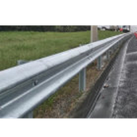 Roadside Steel W-Beam Guardrail European Urban Bend the Guardrail Post Highway Barrier
