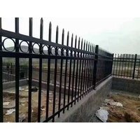 Manufacturer ODM black Galvanized Steel Guardrails and Metal Fencing Zinc Steel Fence for Courtyards
