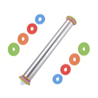 Adjustable Fondant Sustainable Baking Rolling Tool Stainless Steel Pin Pastry Dough Rolling Pins