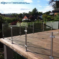 Modern Stainless Steel Glass Railing Handrails Frameless Balustrade Inox Glass Balustrade
