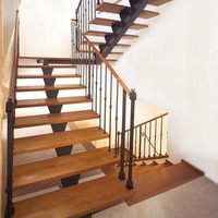 Metal and Wood Balustrad Balconi Handrail