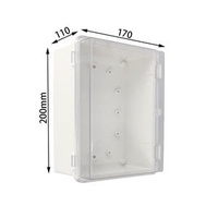 Ak-01-65 200*170*110mm Iot Ip66 Waterproof Plastic Abs Enclosures Hinged Electrical Box With Transparent Cover