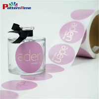 Custom waterproof fragrance oil private label bopp round perfume bottle sticker cosmetic label printing