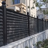 Aluminum alloy balcony guardrail Outdoor railing Villa courtyard wall fence, fence Courtyard sub Privacy