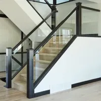 Stairs Tempered Glass Balustrade and Glass Handrail