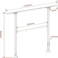 Outdoor Handrail 1 to 5 Steps Wrought Iron Metal Hand Rail Adjustable Porch Kit Balustrades Handrails Stair Railing for Stairs