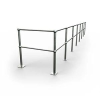 Outdoor Galvanized Steel Ball Joint Stanchion Handrail Painted Balustrades Handrails Pipe Railing for Industrial Platforms