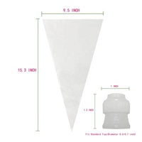 Amazon Hot Selling Disposable Cupcake Decorating Bags Disposable Pastry Bag Piping Bag Cake Icing Decoration