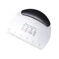 Sustainable Kitchen Stainless Steel Dough Cutter Durable Scaled Dough Scraper Bread and Pastry Slicer Baking Pastry Tool