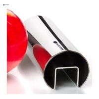 High Quality Grade 316L Glass Balustrade/U-Channel Armrest Round Balustrade/Stair Handrail/Stainless Steel 25.4mmx14x14
