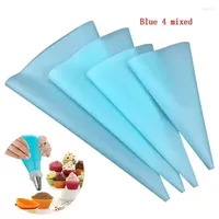 Baking Tools 4Pcs/Set Multi-color Silicone Pastry Bag Tips Kitchen DIY Cake Icing Piping Cream Decorating Reusable Bags Set