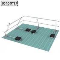 ODM Corrugated metal roof fall protection aluminum guardrail with counterweight
