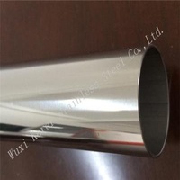 Handrail 304 Stainless Steel Pipe , Polished / Grind Surface Thin Wall SS Tube