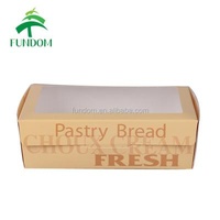 Disposable Recyclable Pastry Logo Recyclable Custom Cool Bread Packaging Cheap Paper To Go Boxes For Bakery Bakeshop