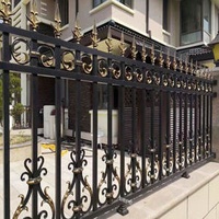Modern Chinese New Zinc Steel Cast Iron Art Guardrail Villa Courtyard Metal Nature New Chinese Alloy Fence Fence Security Farm