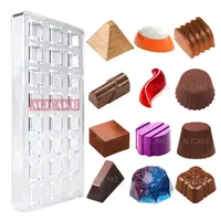 Polycarbonate Chocolate Molds Professional Nuggets Bonbons Confectionery Baking Candy Bar Moulds Pastry Tools Bakery Mold Trays