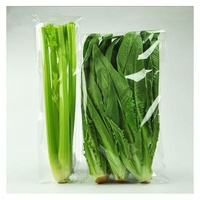BIODEGRADABLE Clear Self-adhesive Perforated Anti-fog Lettuce Fresh Fruit Sachets Plastic Bopp Vegetable Packaging Bag