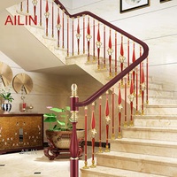 2024 New Models Handrail Stair Railing Alloy Aluminum Golden
