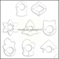 Baking Pastry Tools Bakeware Kitchen Dining Bar Home Garden Christmas Cookie Cutter Biscuit Stamp Fondant Dh6Do