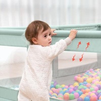 Baby Guardrail Playpen With Toddler Modern Folding Barrier With Protection Function