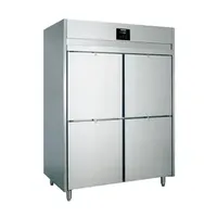 Four Doors GN Pan Refrigerator Upright Chillers Freezers Vertical Commercial Refrigerator Kitchen Freezer
