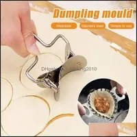 Baking Pastry Tools Bakeware Kitchen Dining Bar Home Garden 2Pcs/Set Stainless Steel Dumpling Mold Cutter Wrapper Dough Presser Dhbag
