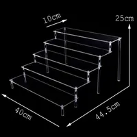 Storage Holders Racks Acrylic Display Stand Ransparent Ladder Shelf Hand-made Figure Toy Animation Car Model Blind Box Perfume Storage Model Stand 230324