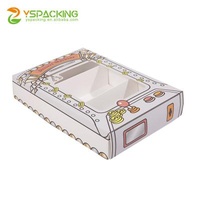 New Wholesale Recyclable White Pastry Packaging Box PVC Baking Lid For Food Packing Cake Cookie Box Napkin Roll Pastry Box