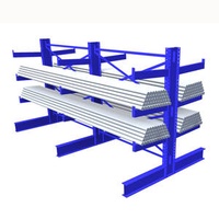 Customized Indoor and Outdoor Used Heavy Duty Warehouse Storage Tube Cantilever Racks