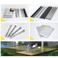 Glass balustrade for indoor and outdoor guardrail with ready mold frameless glass railing profile