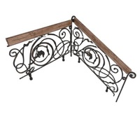 Easily Assembled Adjustable GuardRailing Stair Balusters Plowed Spiral Stair Railing