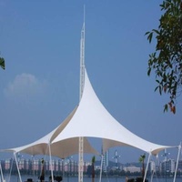 Architectural Outdoor Landscape Canopy Shade Awning PVC Fabric Sail Membrane Structure