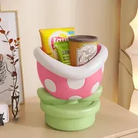 Storage Holders Racks Creative Big Mouth Desktop Storage Ornaments Gluttonous Flower Statue Table Storage Decoration Plant Living Room Home Table Gift 231207