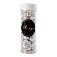 130g Cake Decoration Silver Mixed Sugar Beads Pastry Decoration Supplies Size Mixed Baking Crafts Sugar Pearl