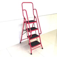 Folding Ladders 4 Step Non Slip Safety Step Ladders With Handrails Free Tracked Postage
