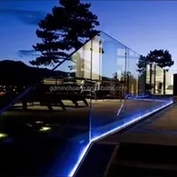 LED Light Balustrade Outdoor Glass Fence Aluminium Guardrail