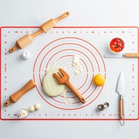 0.4 Mm Thickness Silicone Non-stick Pastry Mat For Dough Kneading Food Grade Silicone Dough Rolling Mat