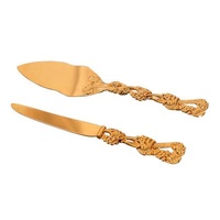 Sustainable Wedding Cake Knife And Server Set Cake Cutter And Serving Set Or Pie And Pastry Server Set With Green Handle