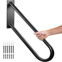 Hand Rails for Outdoor Steps, Wall Mount Hand Rails for Indoor Stairs, Staircase Handrails, U-Shape Safety Handle for Garage