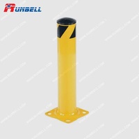Marine Bollard Portable Powder Coat Durable Yellow Pipe Height Guardrail Bollard Steel Traffic Bollards