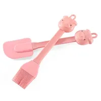 2-Piece Mini Piggy Silicone Silicone Spatula Set for Baking and Pastry Tools
