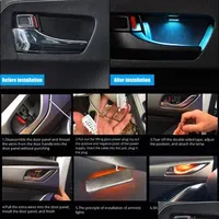 Car Lights 4Pcs Ambient Light Interior Inner Door Bowl Handle Armrest Lighting Decorative Lamp Handrail For Accessories Drop Delivery Dhhmp