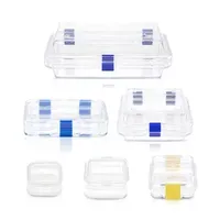 10/20/30/50pcs Dental Membrane Tooth Box Transparent Denture Crown Storage Case Clear Plastic Membrane Boxes With Film