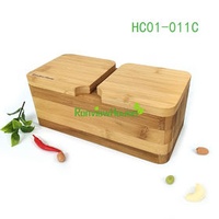 Bamboo kitchen condiment container sets,Spice jars,Spice racks,Tabletop sets